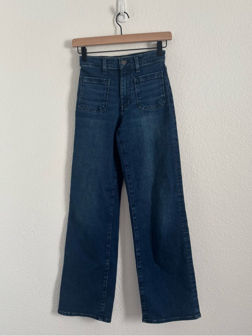 Madewell Women's Size 23 Petite Blue Emmett Wide Leg Jeans